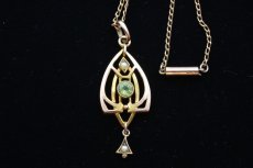 画像5: Sold 9ct.ペリドット・パールペンダント (5)