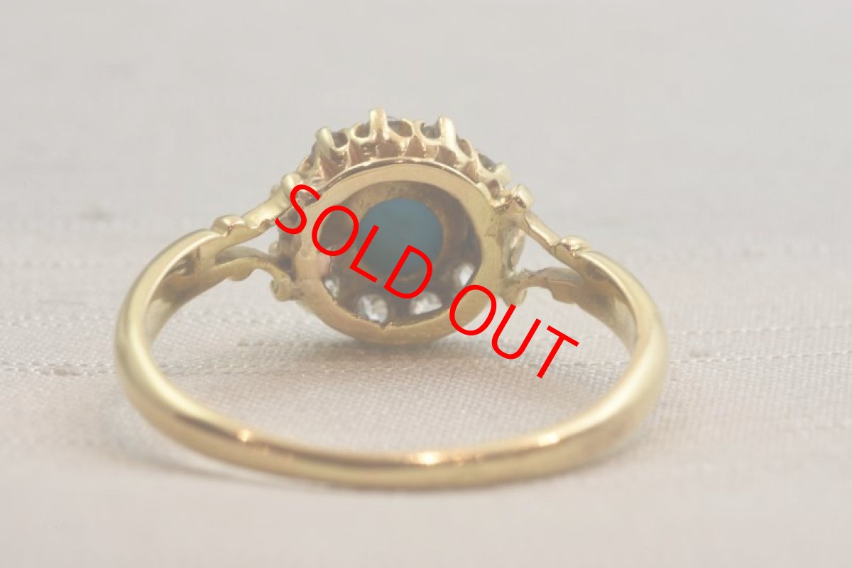 画像3: Sold 18ct,ターコイズ・ダイヤモンドリング (3)