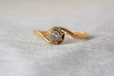 画像1: Sold GOLD・ダイヤモンドリング (1)