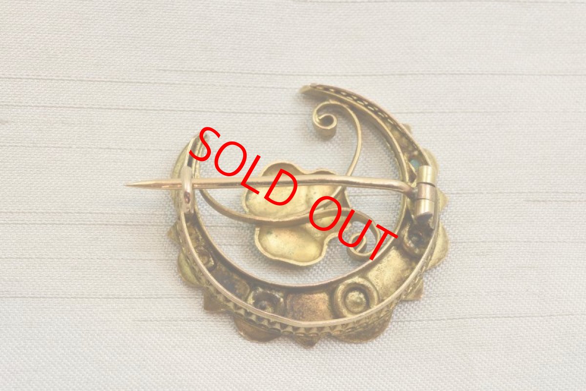 画像2: GOLD,オパール・パールブローチ (2)