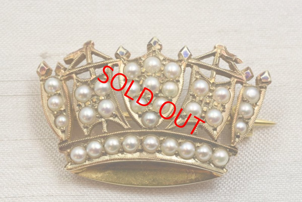 画像1: 9ct・パールブローチ (1)