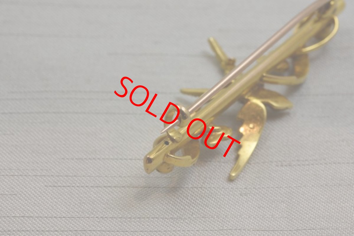 画像3: Sold GOLD・パールブローチ (3)