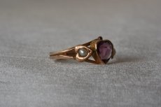 画像4: 9ct,ペーストガラス・パールリング (4)