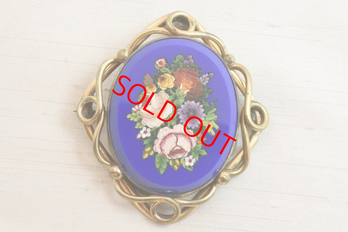 画像1: Sold ピンチベック　モザイクブローチ (1)