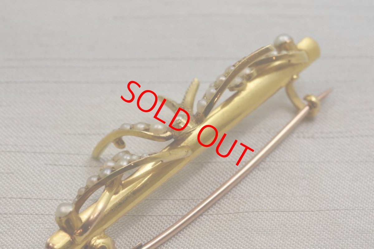 画像5: Sold GOLD・パールブローチ (5)