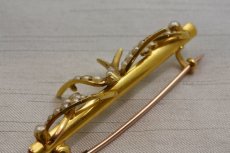画像5: Sold GOLD・パールブローチ (5)