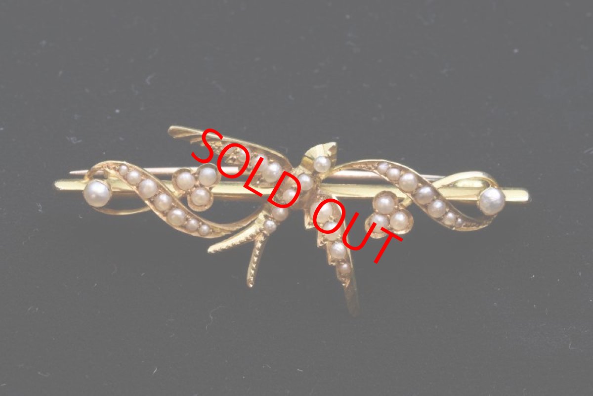画像6: Sold GOLD・パールブローチ (6)