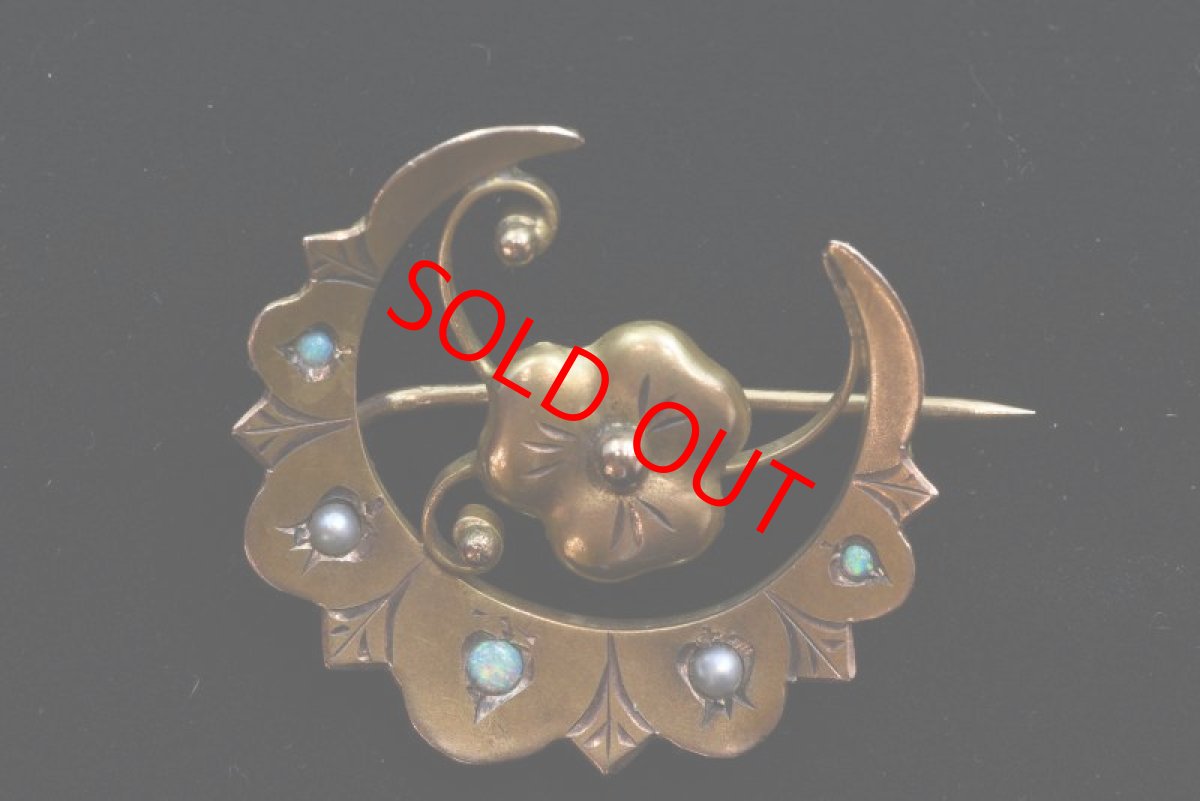 画像6: GOLD,オパール・パールブローチ (6)