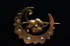 画像6: GOLD,オパール・パールブローチ (6)