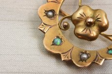 画像4: GOLD,オパール・パールブローチ (4)