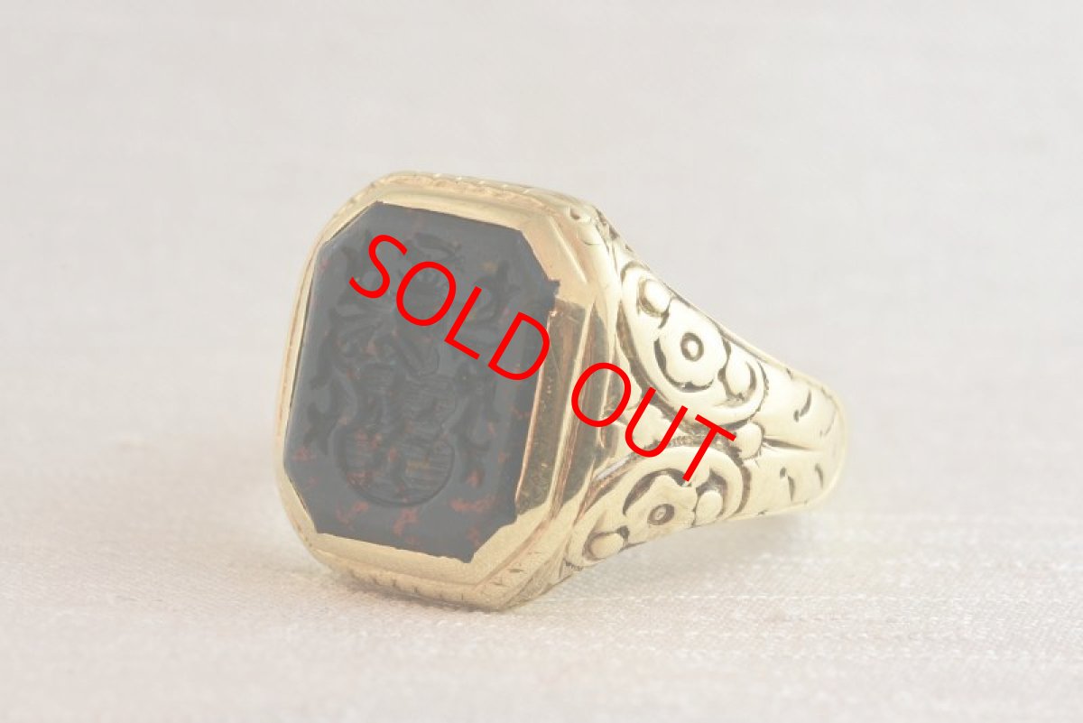 画像2: 4ct,ブラッドストーンインタリオリング (2)