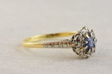 画像5: 18ct,(pt)・サファイア・ダイヤモンドリング (5)