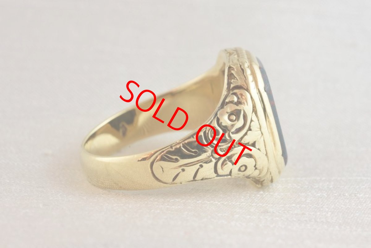 画像5: 4ct,ブラッドストーンインタリオリング (5)