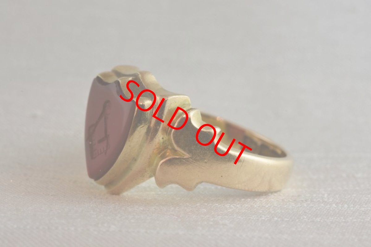 画像2: Sold 15ct,カーネリアン　インタリオリング (2)