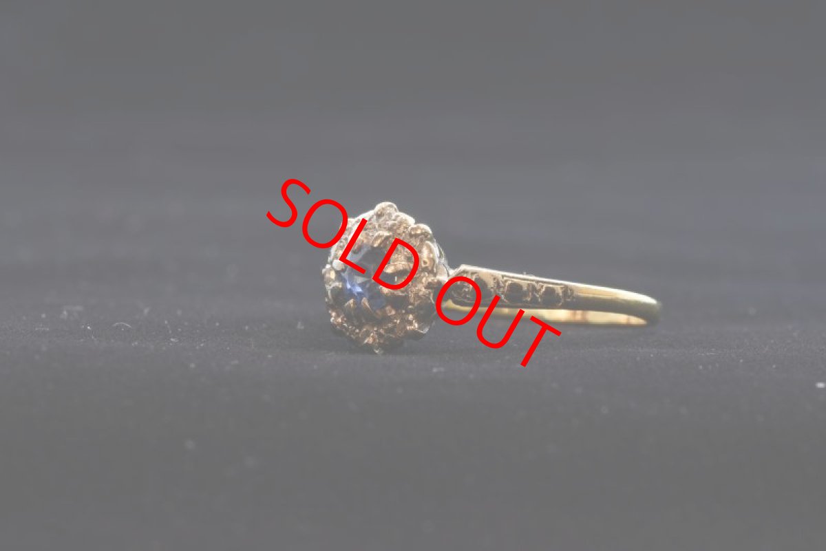 画像7: 18ct,(pt)・サファイア・ダイヤモンドリング (7)