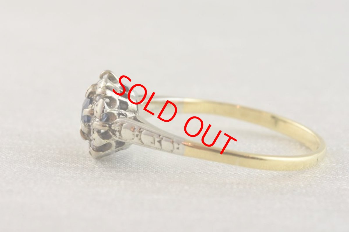 画像3: 18ct,(pt)・サファイア・ダイヤモンドリング (3)