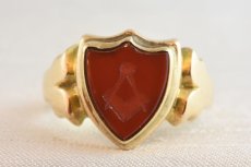 画像1: Sold 15ct,カーネリアン　インタリオリング (1)