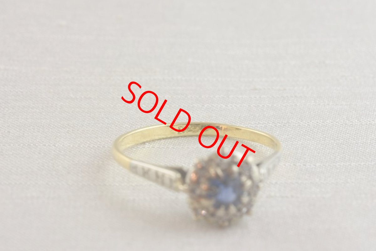 画像6: 18ct,(pt)・サファイア・ダイヤモンドリング (6)