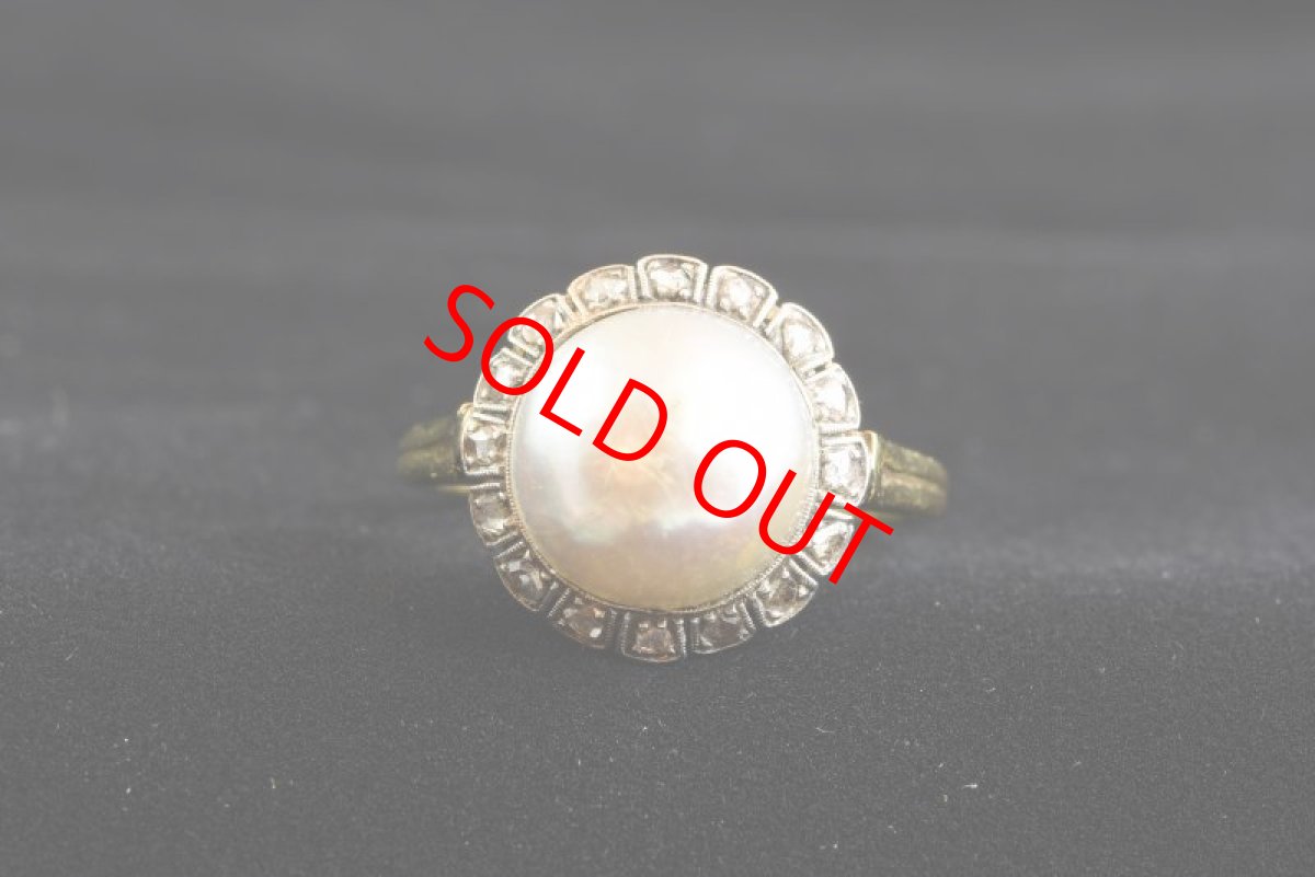 画像6: Sold GOLD,SV・パール・ダイヤモンドリング (6)