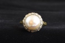 画像6: Sold GOLD,SV・パール・ダイヤモンドリング (6)