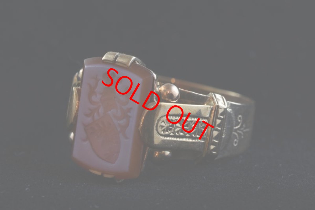 画像6: GOLD,カーネリアンインタリオリング (6)