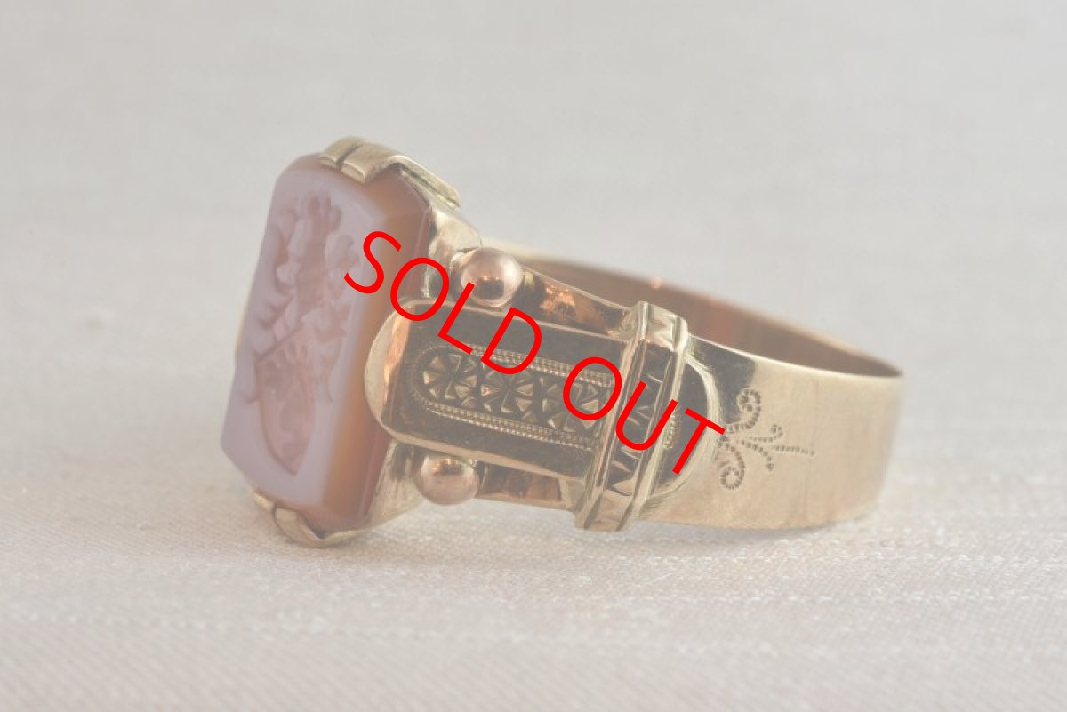 画像2: GOLD,カーネリアンインタリオリング (2)