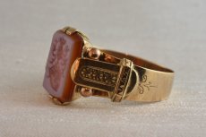 画像2: GOLD,カーネリアンインタリオリング (2)