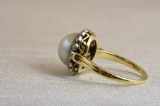 画像3: Sold GOLD,SV・パール・ダイヤモンドリング (3)