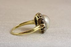 画像5: Sold GOLD,SV・パール・ダイヤモンドリング (5)