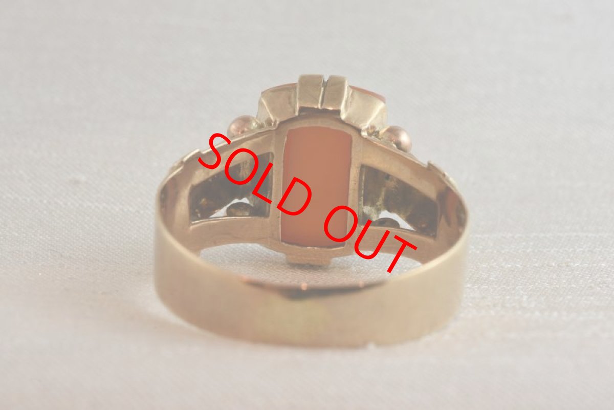 画像4: GOLD,カーネリアンインタリオリング (4)