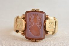 画像1: GOLD,カーネリアンインタリオリング (1)