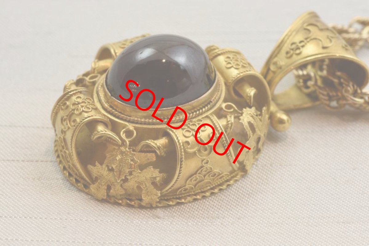 画像4: Sold GOLD.ガーネットペンダント (4)