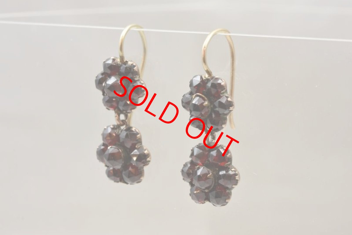 画像2: GOLD.ガーネットイヤリング (2)