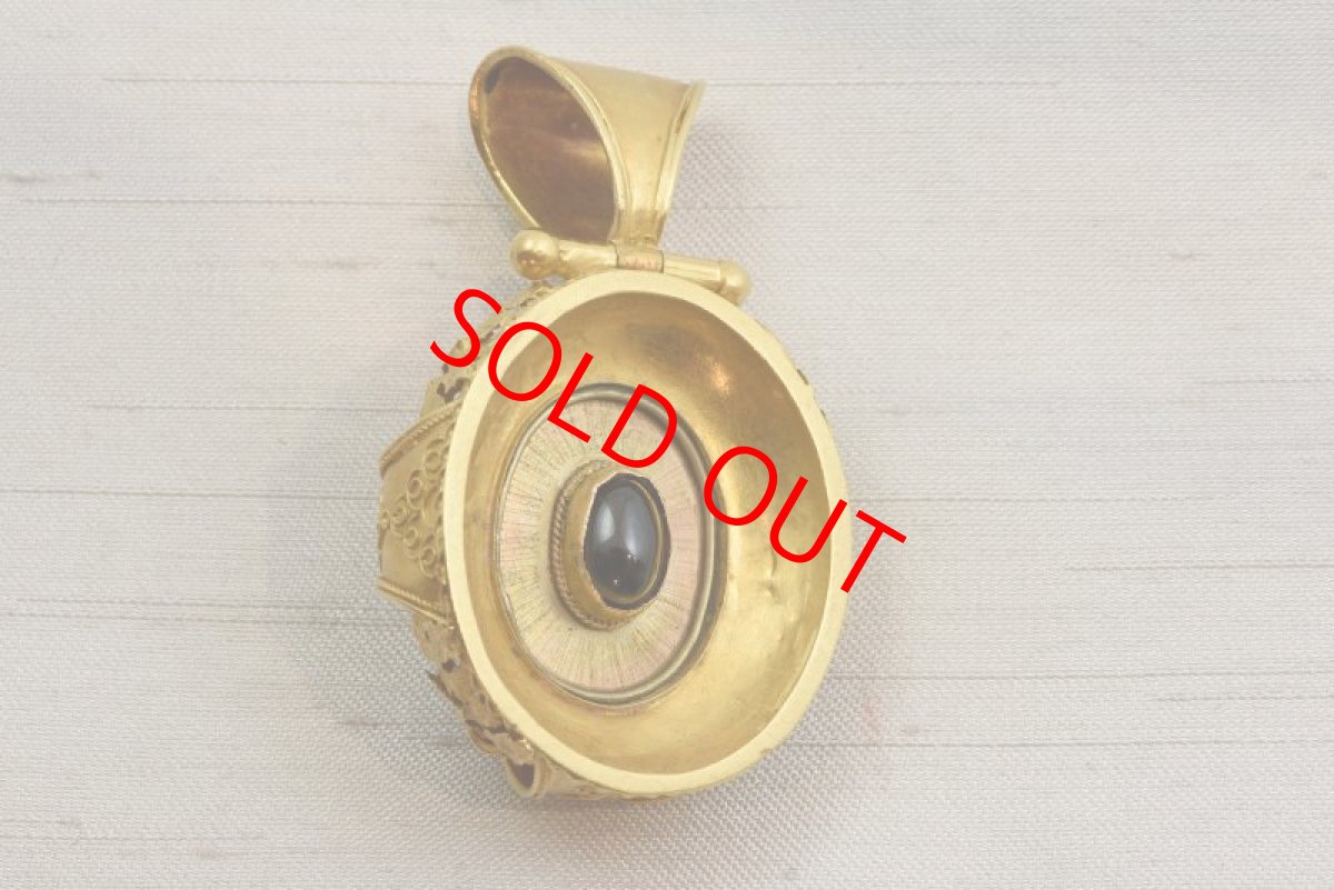 画像2: Sold GOLD.ガーネットペンダント (2)