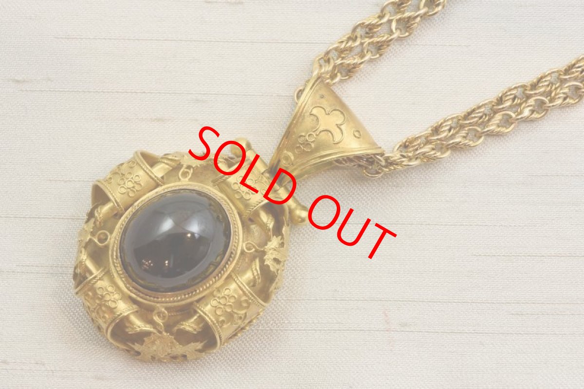 画像3: Sold GOLD.ガーネットペンダント (3)