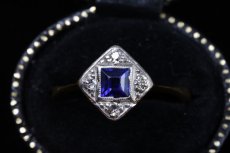 画像8: 18ct．ｐｔ．サファイア ダイヤモンドリング (8)