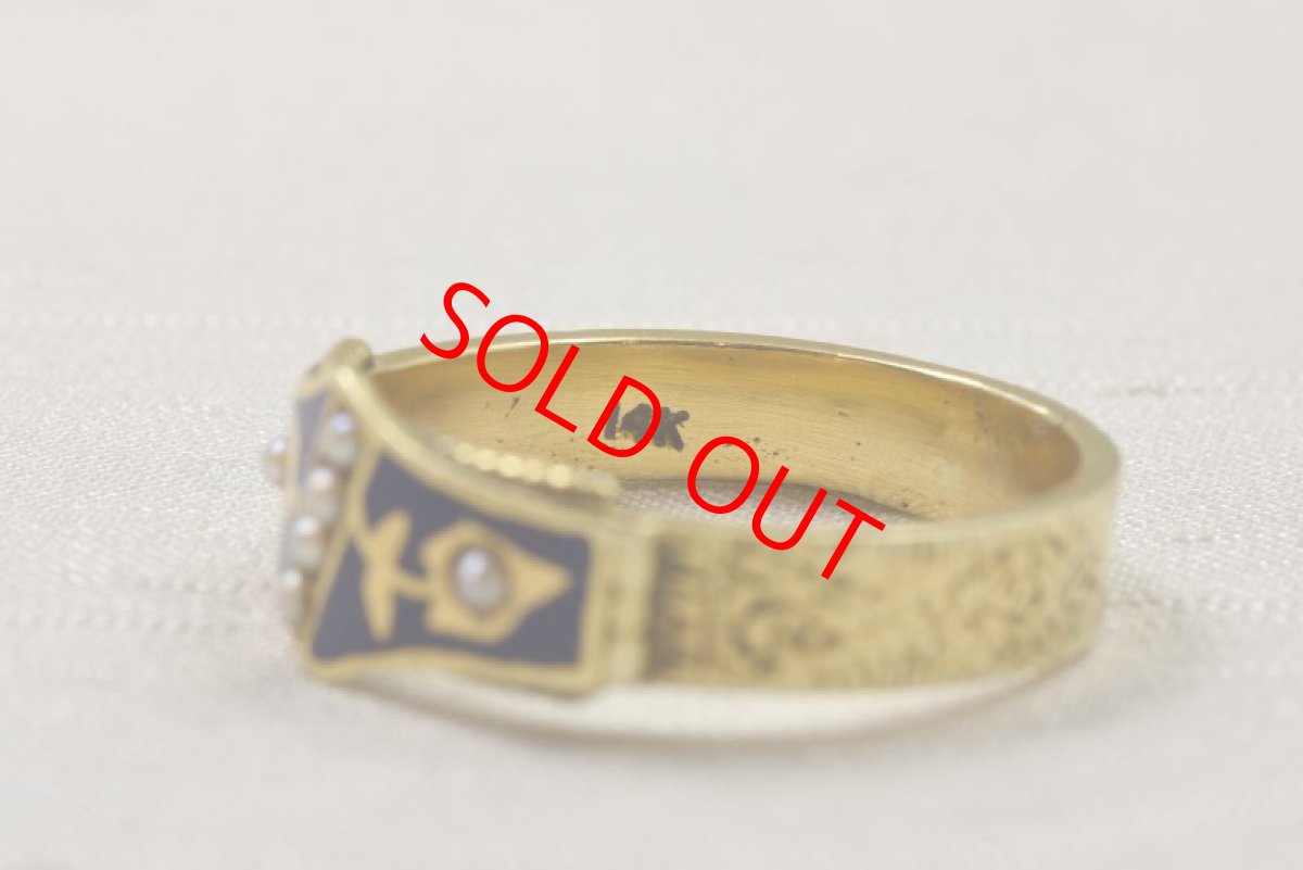 画像6: 14ct．パール エナメルリング (6)