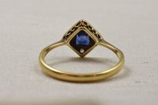 画像4: 18ct．ｐｔ．サファイア ダイヤモンドリング (4)