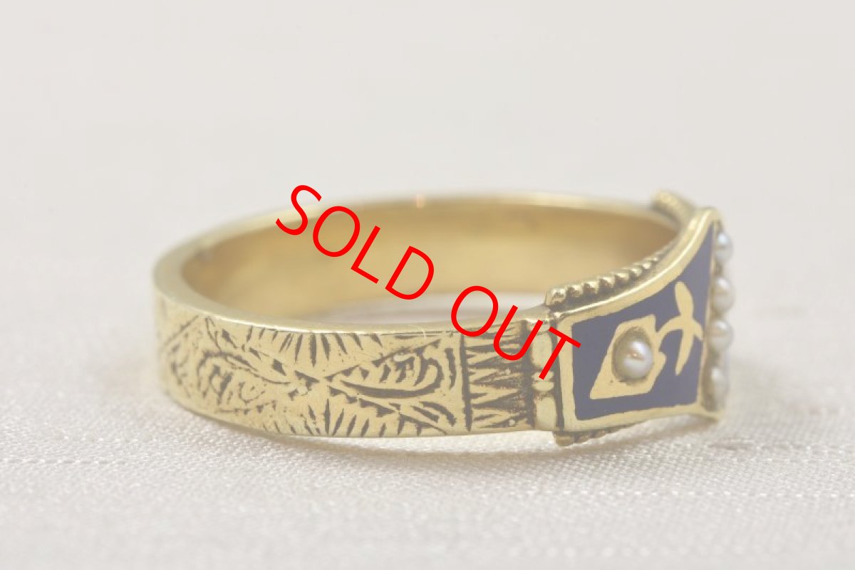 画像5: 14ct．パール エナメルリング (5)