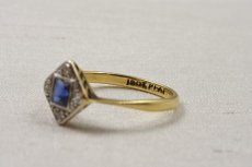 画像7: 18ct．ｐｔ．サファイア ダイヤモンドリング (7)