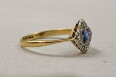 画像5: 18ct．ｐｔ．サファイア ダイヤモンドリング (5)
