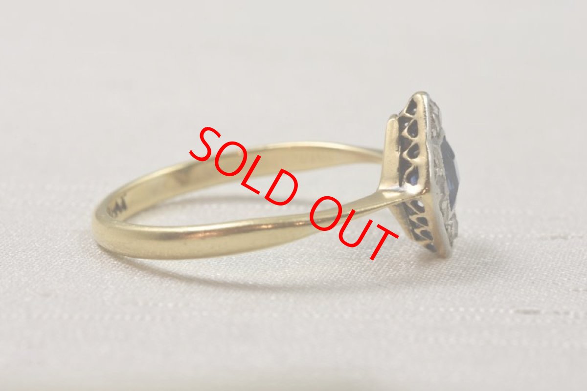 画像6: 18ct．ｐｔ．サファイア ダイヤモンドリング (6)