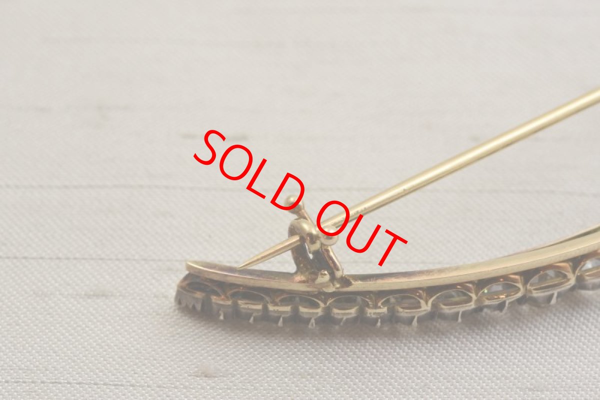 画像3: 18ct.sv.ダイヤモンドブローチ (3)