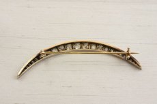 画像2: 18ct.sv.ダイヤモンドブローチ (2)
