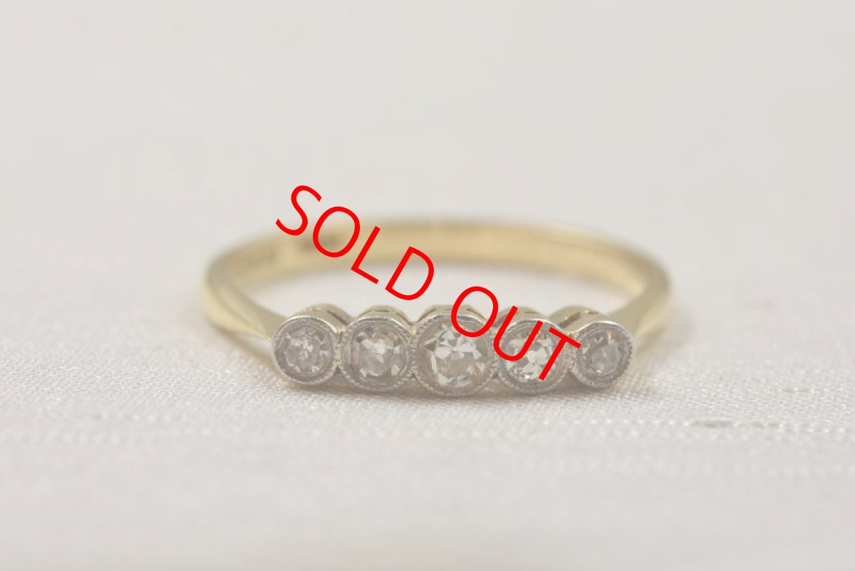 画像1: 18ct.pt.ダイヤモンドリング (1)