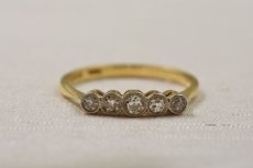 画像1: 18ct.pt.ダイヤモンドリング (1)