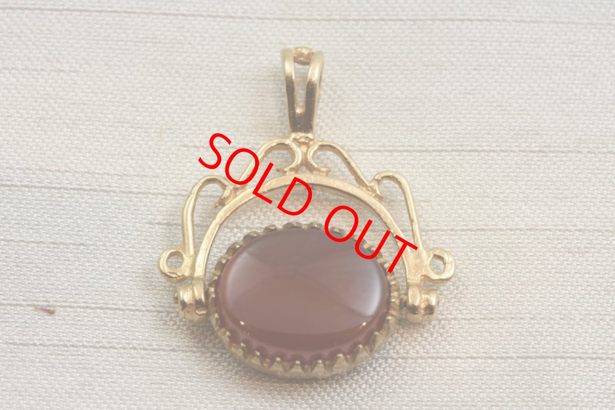 画像1: 9ct.オニキス コーネリアンペンダント (1)