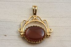 画像1: 9ct.オニキス コーネリアンペンダント (1)