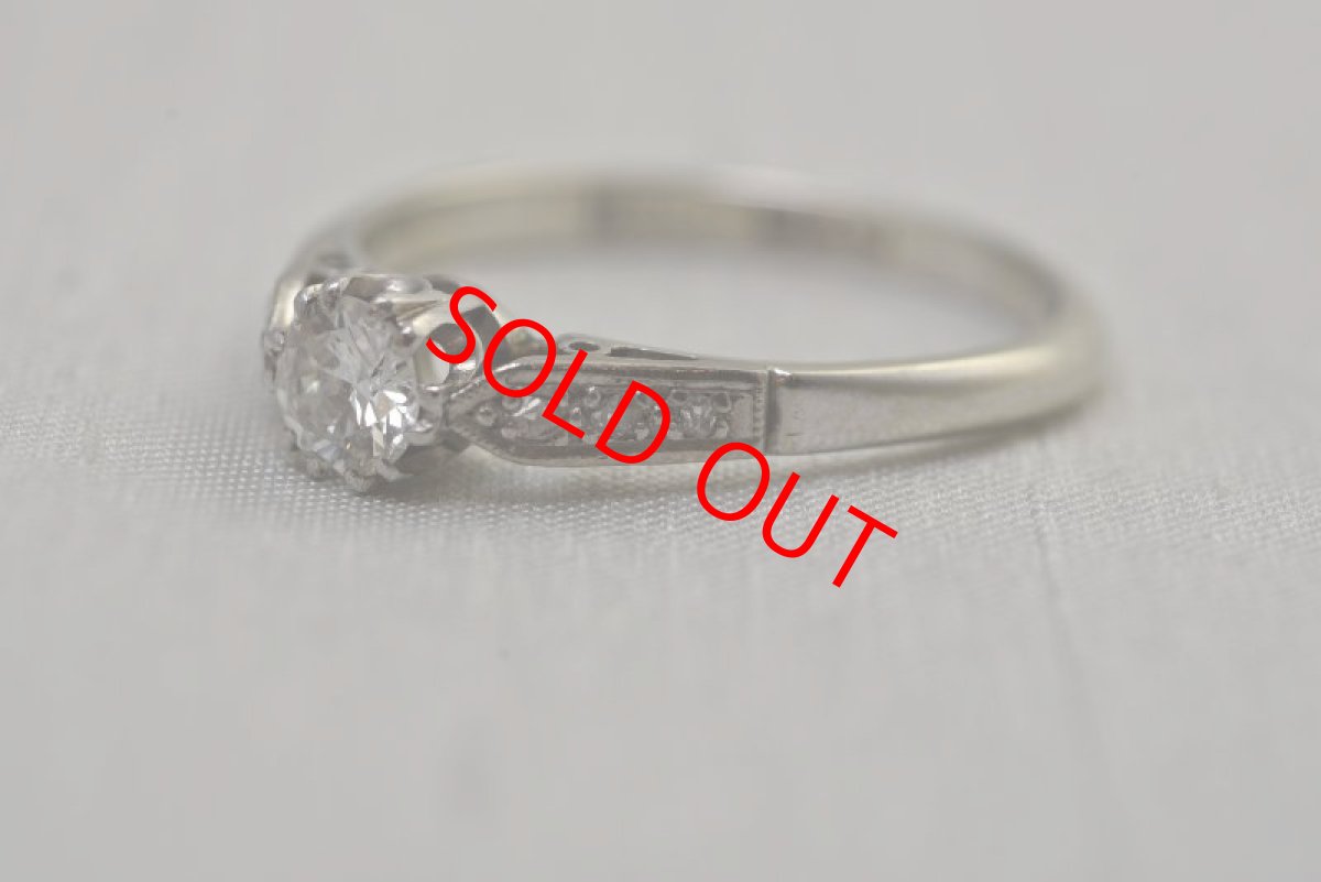 画像2: Sold 18ct．pt．ダイヤモンドリング (2)