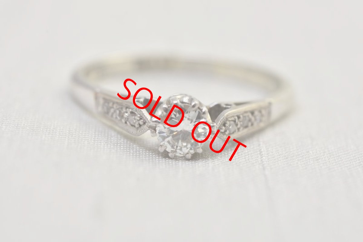 画像1: Sold 18ct．pt．ダイヤモンドリング (1)